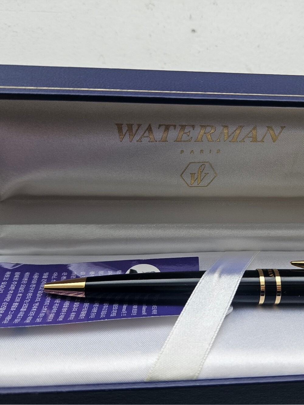 ✏️ Waterman Paris Expert Ballpoint Pen | UNUSED | Black Lacquer 23K Gold | Origi